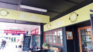 Outside at Artisan Cafe in Rotorua