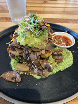 Veggies stack at Artisan Cafe in Rotorua