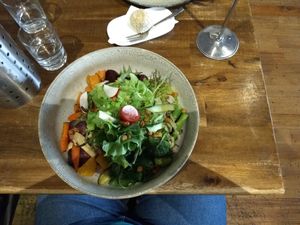 Vegan budda bowl at Artisan Cafe in Rotorua