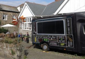 Only had the camera with me to get a shot of the van when it was closed. at Vood Bar in Penzance