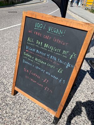 Menu at Vood Bar in Penzance