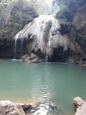 50 km from the camp, you will find the Koh Luang Waterfall. at Lek & Greg Vegan Camp in Lamphun