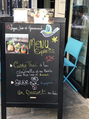 Menu at Laelo in Paris