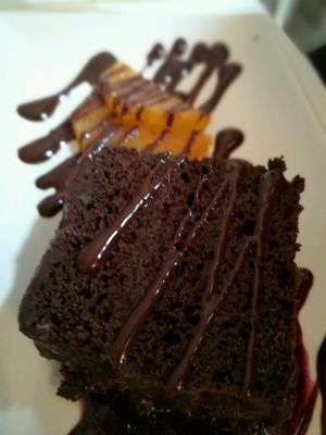 chocolate cake! delicious at La Raposa del Poble Sec in Barcelona