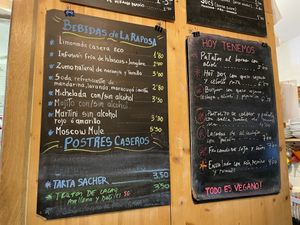 Menu  at La Raposa del Poble Sec in Barcelona