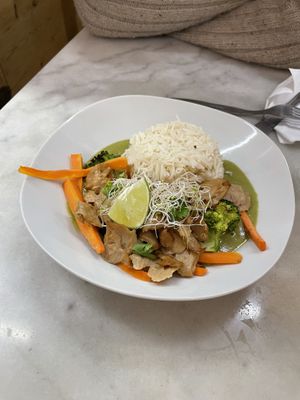 Curry verde #Veganuary at La Raposa del Poble Sec in Barcelona