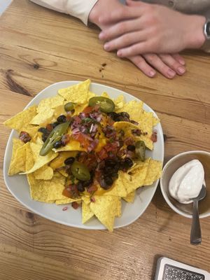 We also ordered Patatas al Horno, Pasta Fresca, and Cebolloas Encurtidas, but ate it too quickly to get pictures. Super scrumptious   at La Raposa del Poble Sec in Barcelona