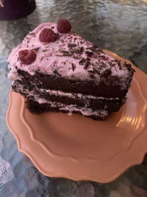 Raspberry rose cake  at Moab Kitchen in Moab