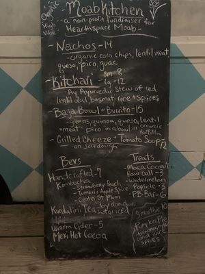 Menu  at Moab Kitchen in Moab