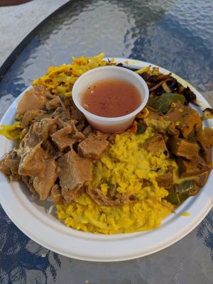 Curry plate at Moab Kitchen in Moab