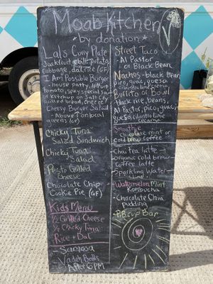 Menu photo taken June 20, 2020. at Moab Kitchen in Moab
