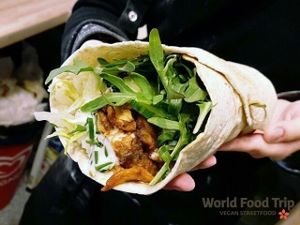";chicken"; Wrap (Sojageschnetzeltes) at World Food Trip - Food Truck in Saarbrucken