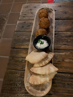 Falafel, wonderful!! at Integral in Formentera