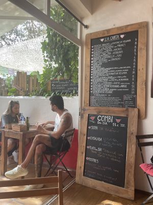 Menu   at Integral in Formentera