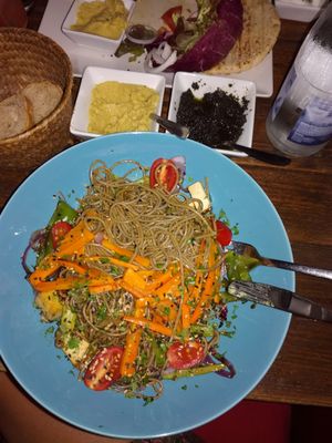 The soba dish from the specials board at Integral in Formentera