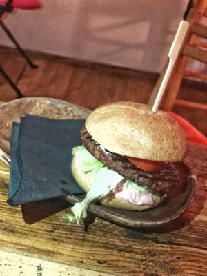 Veggie burger  at Integral in Formentera
