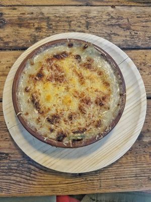 Vegan lasagne (plus Cheese on top/optional)  at Integral in Formentera