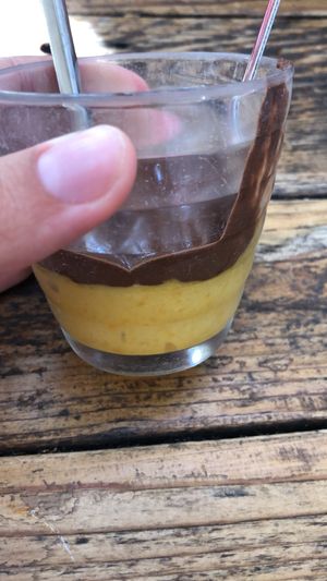 Mousse de albarocoque at Integral in Formentera