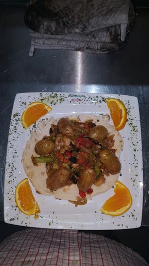 vegan potatoes  at Restaurante-Pizzaria Alfátima in Manteigas