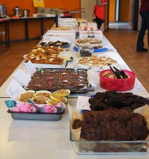 ein Teil des herzhaften Buffets at Vegan Brunch Saarlouis Potluck in Saarlouis