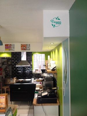 The place behind the counter. at Le Triple V in Caen