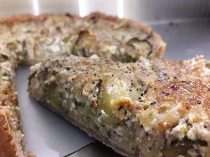 Delicious Vegan pie at Le Triple V in Caen