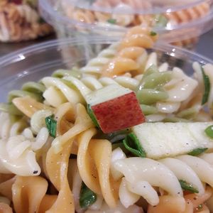 Pasta, garlic and apple salad :) at Le Triple V in Caen