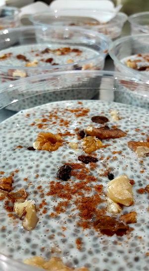 Chia pudding at Le Triple V in Caen