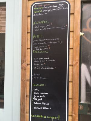 Menu at Le Triple V in Caen