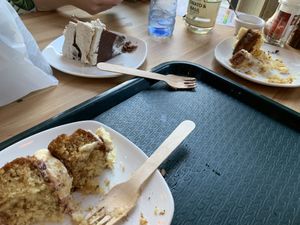 Oreo and Blueberry/Raspberry cake remnants!   at LIV Organic & Natural Food Market in Liverpool