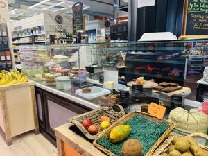 Cakes at the cafe at LIV Organic & Natural Food Market in Liverpool