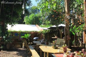Outside seating at 9 Angels Warung in Ubud