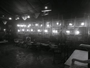 Entrance and "stage" for live music at 9 Angels Warung in Ubud