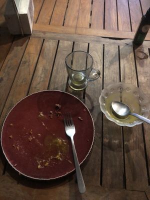 Couldn’t get a picture of what I ate, it was too delicious to wait! Here’s an after shot. Kombucha is amazing and I’m very picky.  at 9 Angels Warung in Ubud