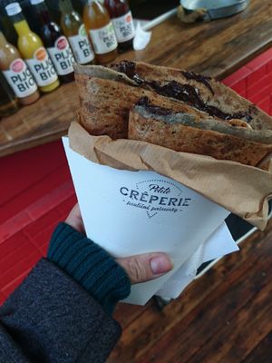 Dark chocolate and banana at Petite Creperie - Poulicne Palacinky in Bratislava