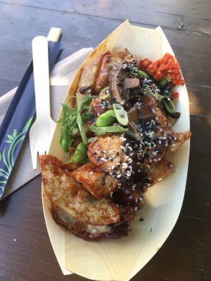 Gyoza from the market  at Foodstock  in Bratislava