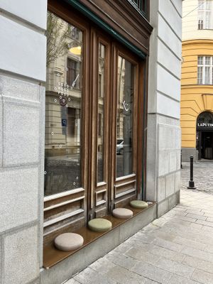 Outside seating   at Foodstock  in Bratislava