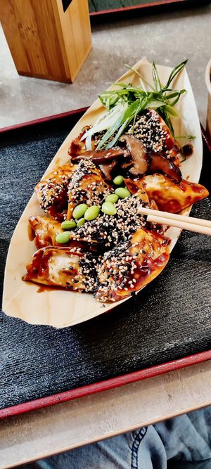Fried gyoza with a teriyaki marinade at Foodstock  in Bratislava