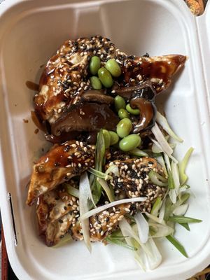 crispy gyoza, probably the best I’ve ever had, even before turning vegan.  at Foodstock  in Bratislava