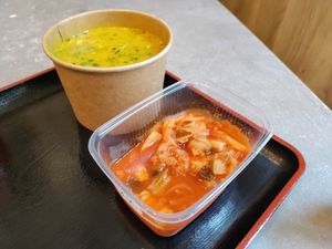 Laksa soup and kimchi at Foodstock  in Bratislava