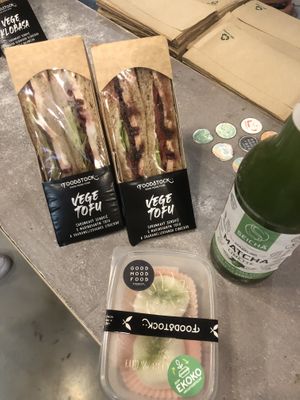 Vege Tofu mochi and drink   at Foodstock  in Bratislava