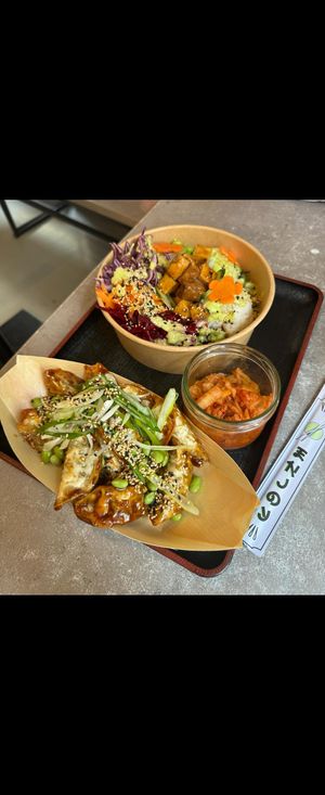 Yummy, gyoza and poke bowl, would also recommend the kimchi at Foodstock  in Bratislava