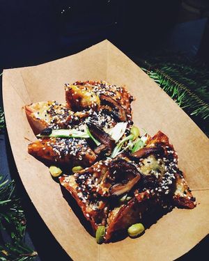 amazing vegan gyoza from Christmas street food in Bratislava by Foodstock at Foodstock  in Bratislava