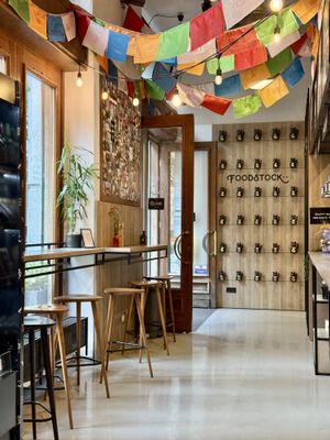 A random but fun sort of decor  at Foodstock  in Bratislava