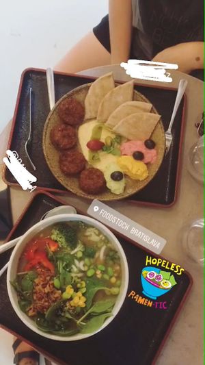Falafel & Ramen - both delicious! at Foodstock  in Bratislava