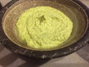 Green humus with peas and mint  at Foodstock  in Bratislava