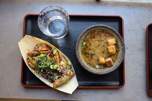 Gyozas and Miso Soup at Foodstock  in Bratislava