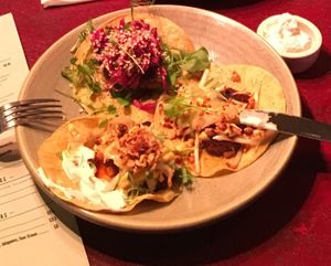 vegan tacos  at Jack's Bar in South East London