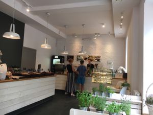 cafe inside  at Naturalny Sklepik in Krakow