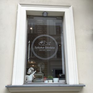 cafe from outside  at Naturalny Sklepik in Krakow